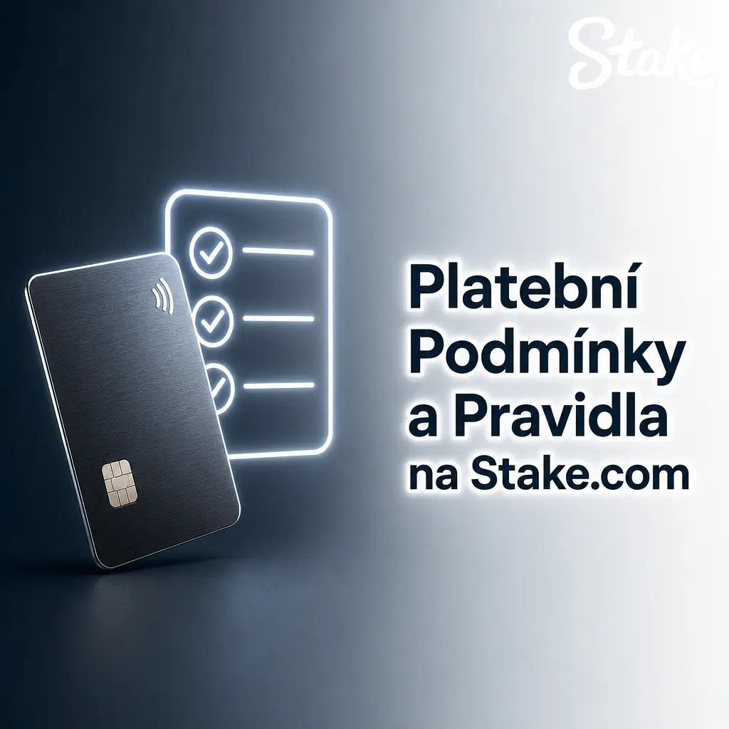 Platební podmínky Stake.com: ověření KYC, shodná platební metoda, limit výběru 2 300 000 Kč a kontrola AML.