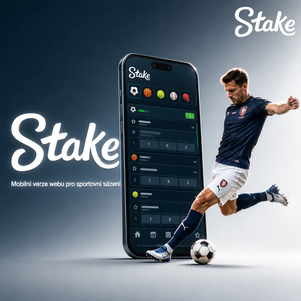 Mobilní verze Stake.com pro sportovní sázení v prohlížeči na Android a iOS bez nutnosti instalace aplikace