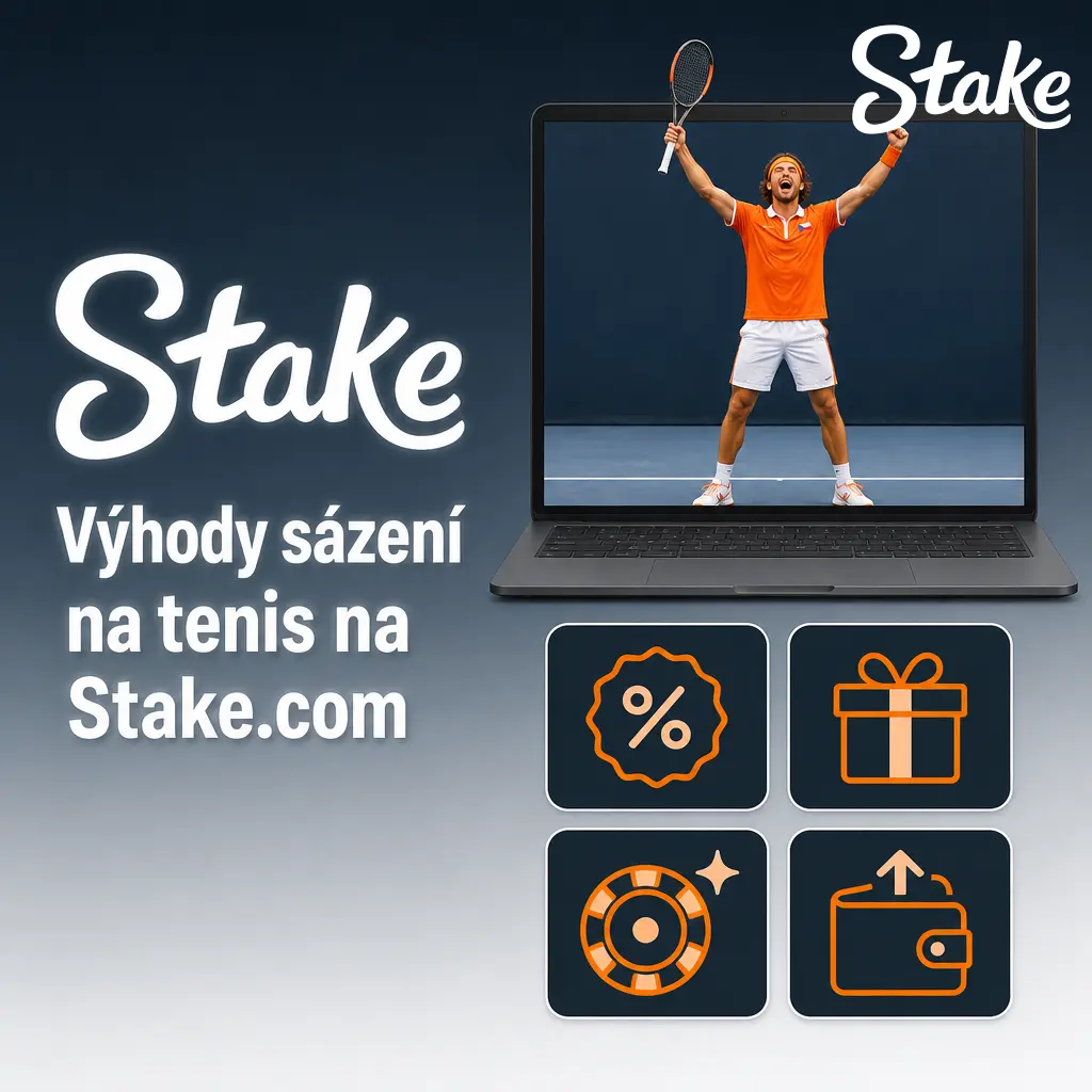 Výhody sázení na tenis na Stake.com: kurzy na 20+ trhů, live sázení, Cash Out, kryptoměny a VIP program.
